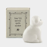 East of India 'YOU'LL NEVER WALK ALONE' MATCHBOX DOG KEEPSAKE