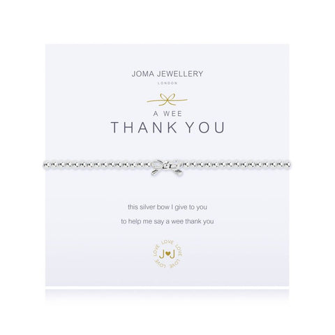 Joma Jewellery a wee Thank You Bracelet - Madisons and Co