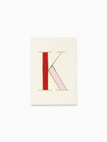 KATE SPADE IT'S PERSONAL INITIAL NOTEPAD, K (RED)