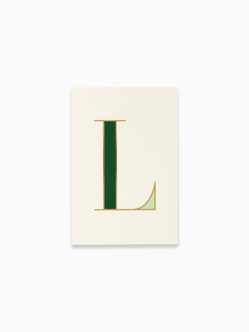 KATE SPADE IT'S PERSONAL INITIAL NOTEPAD, L (GREEN)