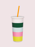 KATE SPADE TUMBLER WITH SILICONE STRAW, STRIPE