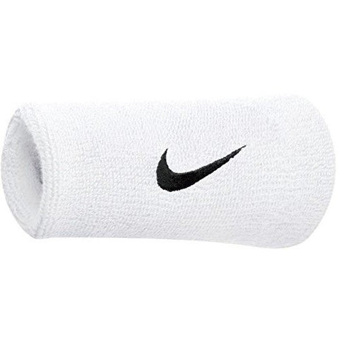 Nike Pack of 2 White Swoosh Doublewide Sweatbands - Madisons and Co