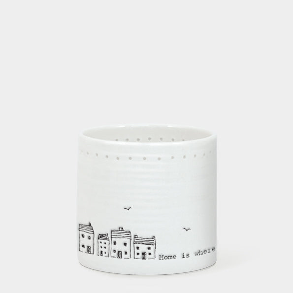 East of India 'HOME IS WHERE THE HEART IS' TEALIGHT HOLDER