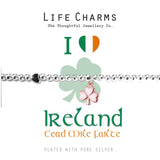 Life Charms I LOVE IRELAND SHAMROCK BRACELET