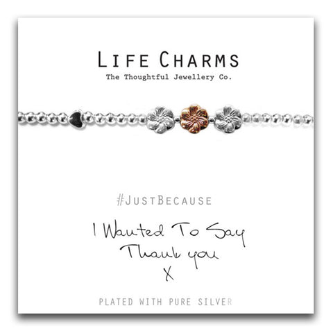 Life Charms THANK YOU FLOWER BRACELET