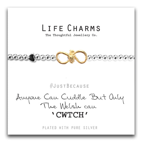 Life Charms ONLY THE WELSH CAN CWTCH BRACELET