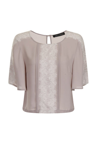 Girls On Film Mink & Cream Lace Top - Madisons and Co