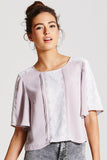 Girls On Film Mink & Cream Lace Top - Madisons and Co