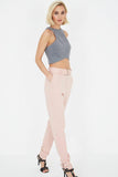 Lavish Alice D Ring Belt & Cuff Blush Pink Trousers - Madisons and Co