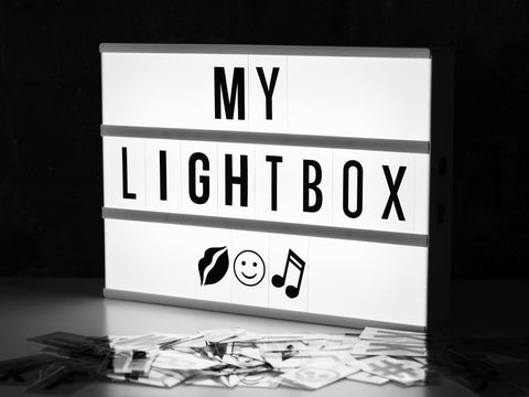 Locomocean A4 Light Sign Box Black & White - Madisons and Co