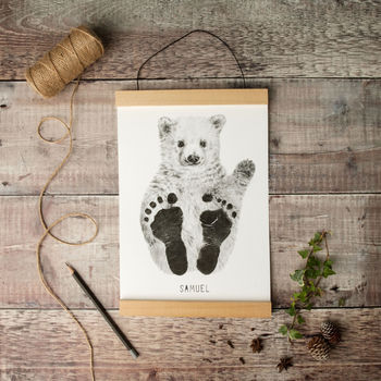 Lucy Coggle Baby Polar Bear Footprinting Kit - Madisons and Co