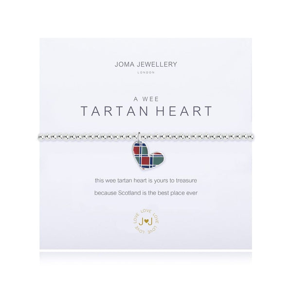 Joma Jewellery a little Tartan Heart Bracelet - Madisons and Co