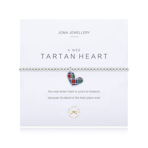 Joma Jewellery a little Tartan Heart Bracelet - Madisons and Co