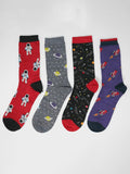 Thought Mens Pack of 4 Galactic Space Boxed Socks - Madisons and Co