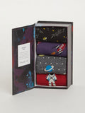 Thought Mens Pack of 4 Galactic Space Boxed Socks - Madisons and Co