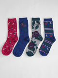 Thought Womens Pack of 4 Pairs Rosie Flowers Boxed Socks - Madisons and Co