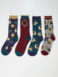 Thought Womens Pack of 4 Pairs Christmas Eve Boxed Socks - Madisons and Co