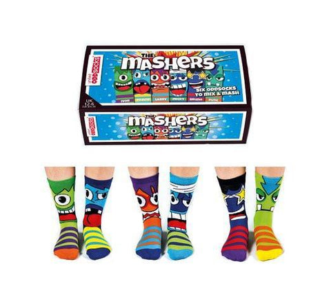 United Oddsocks Boys Mashers 6 Odd Socks Set Size 12 - 6 UK - Madisons and Co