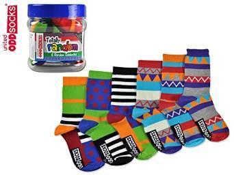 United Oddsocks Boys Totally Random 6 Odd Socks Set Size 12 - 6 UK - Madisons and Co