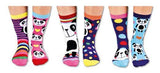 United Oddsocks Girls Pandamonium 6 Odd Socks Set Size 12-5.5 UK - Madisons and Co