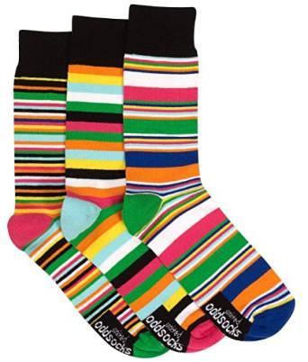 United Oddsocks Mens Brian 3 Odd Socks Set Size 6 - 11 UK - Madisons and Co