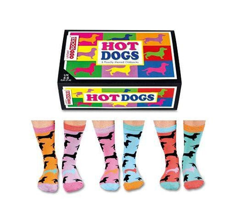 United Oddsocks Womens Hotdog Size 4 - 8 UK - Madisons and Co