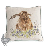 Wrendale Designs Bright Eyes Hare Cushion - Madisons and Co