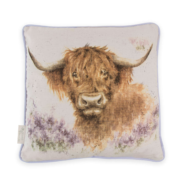 Wrendale Designs Highland Heathers Cow Cushion - Madisons and Co