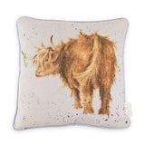 Wrendale Designs Highland Heathers Cow Cushion - Madisons and Co