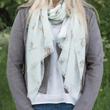 Wrendale Designs The Country Set Leaping Hare Scarf - Madisons and Co